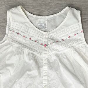 ERIKA TAYLOR | Vintage 100% Cotton White Chemise Cottage core Victorian